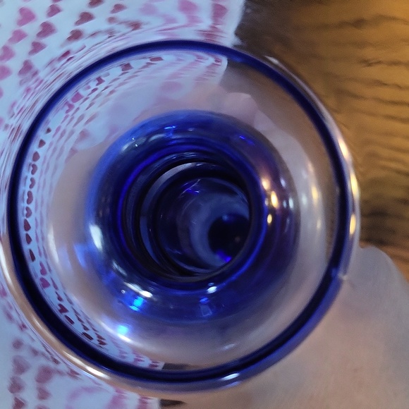 VINTAGE Roselli Cobalt blown glass floating candle holder - Picture 3 of 4